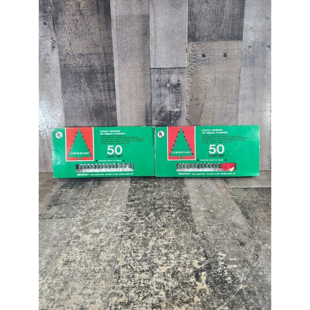 Ul Minature 50 Light Set - Lot Of 2 - Vintage